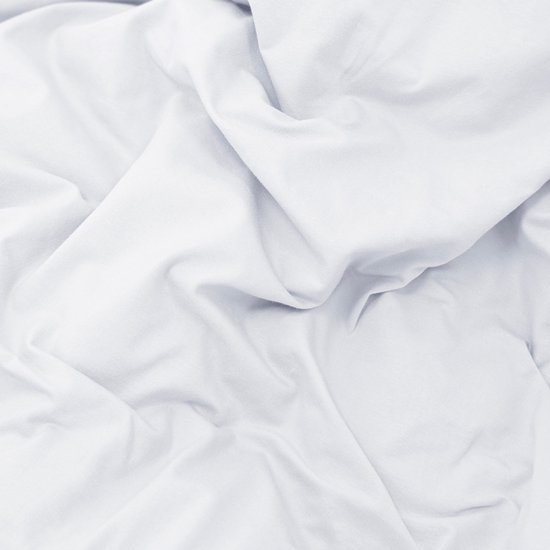 Drap-housse Kayori Tara en Hoeslaken - 180-200 x 200-220 cm - Épaisseur du matelas 40 cm - Élastique tout autour - Katoen bio - Sans repassage - Wit