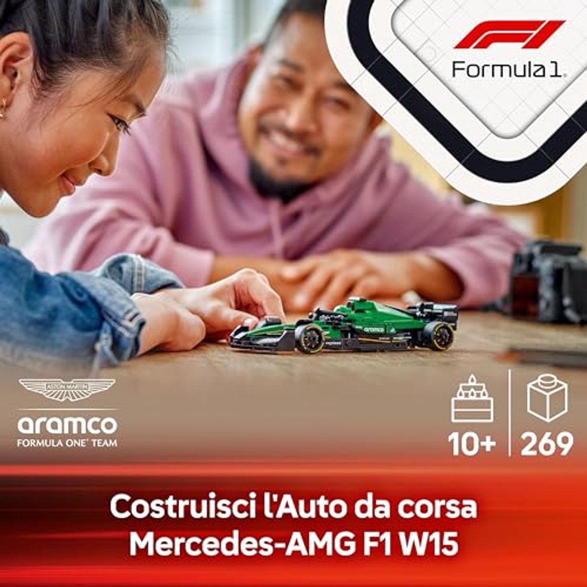 LEGO Speed Champions Aston Martin Aramco F1 AMR24 racewagen Set - 77245 — afbeelding 14