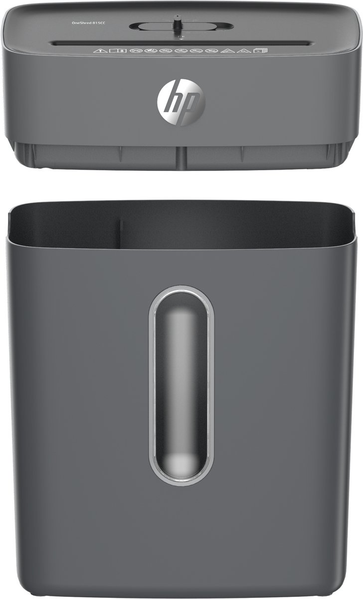 HP OneShred 815CC - Papierversnipperaar - 8 Vel, P-4 / DIN 66399 - Shredder - 15L - Kantoor/ Thuisgebruik - Antraciet thumbnail 7