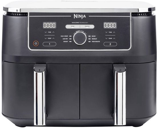 Ninja Dubbele Airfryer XXL - 9.5 Liter - 2020 Model - Dual Zone Technologie - AF400EU