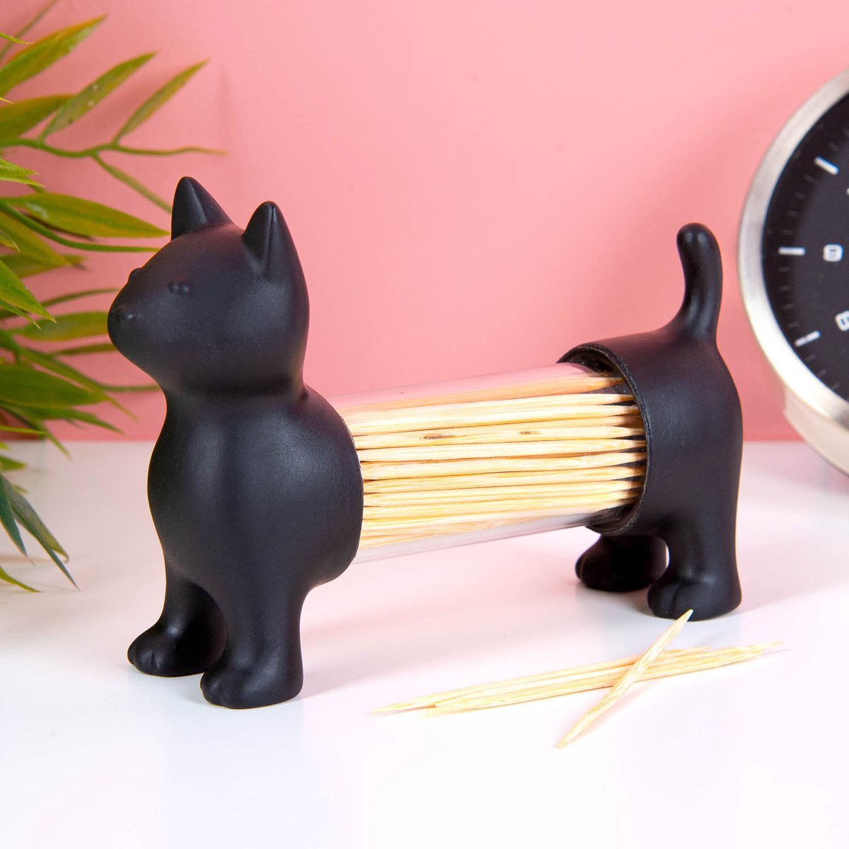 Balvi Poes Cocktailprikkerhouder - Zwart