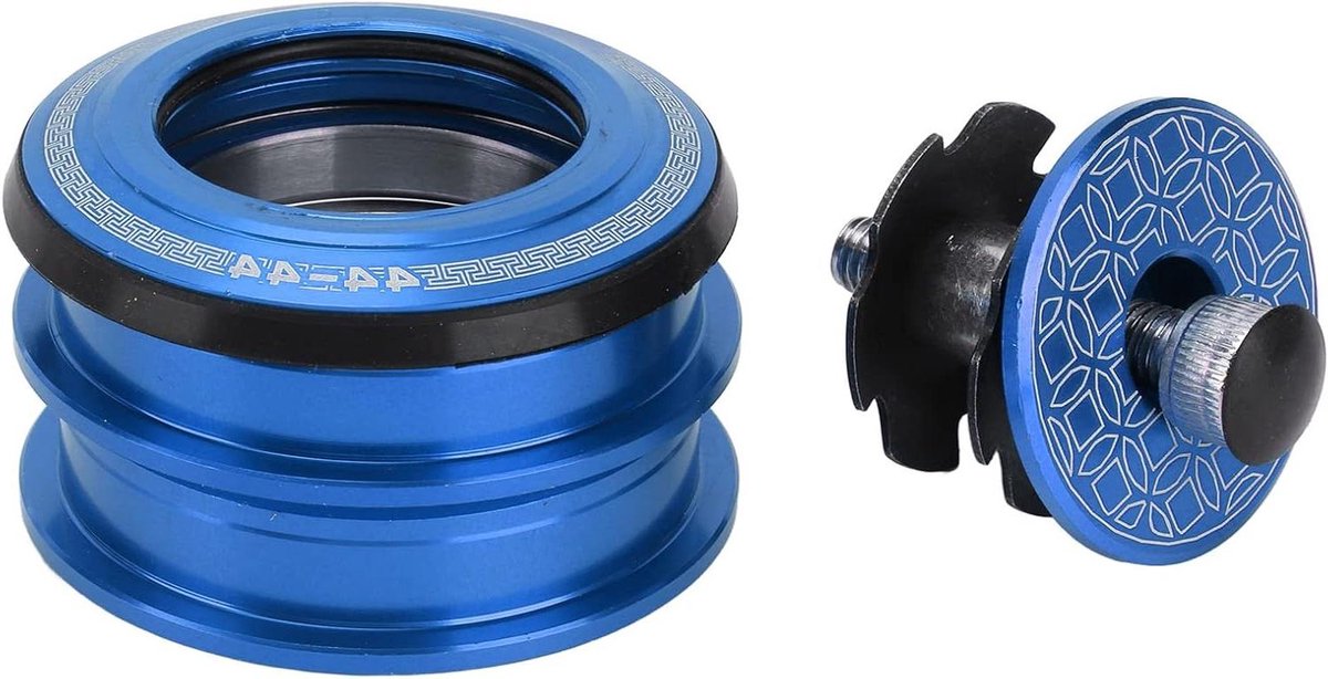 Allecto Plus - Fiets Headset met Dubbele Lagers voor Fietsen - Blauw - 44 MM - Set van 2 - Fietsen Accessoires