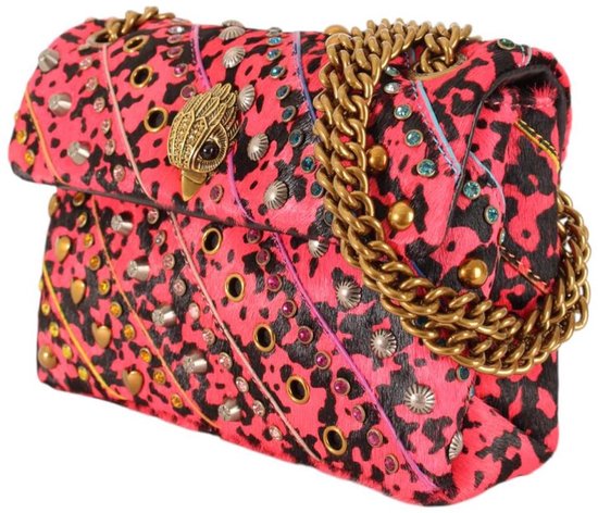 Kurt Geiger London Mini Kensington L Sacs d' épaule en cuir pour femme - Rose - Taille unique