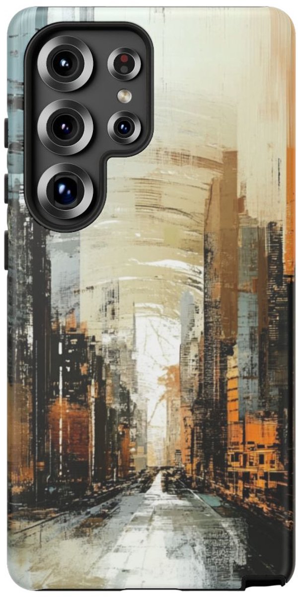 Abstracte Stedelijke Skyline – Telefoonhoesje Geschikt voor Galaxy S25 Ultra