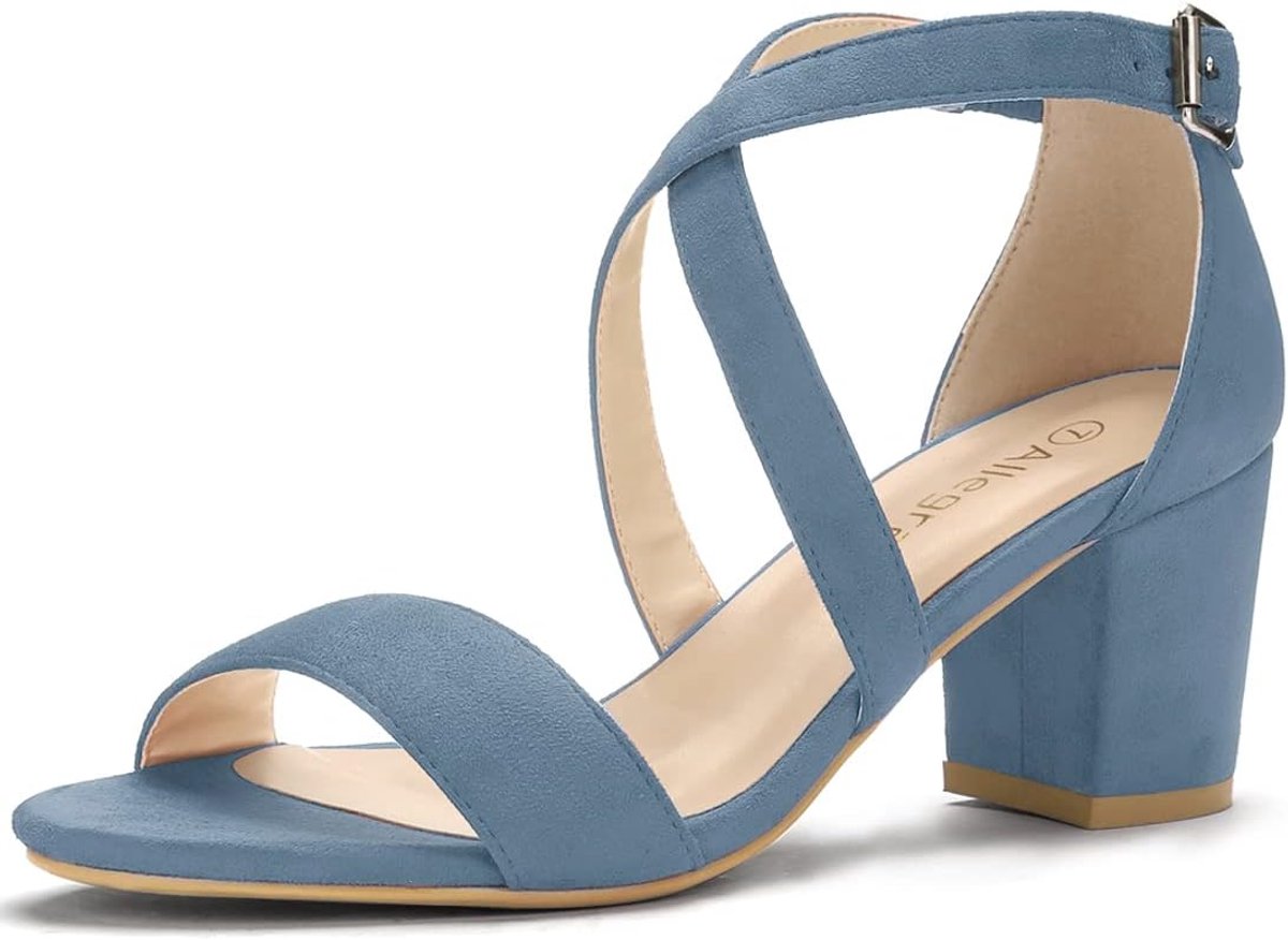 Dames Crisscross Enkelband Blokhak Sandalen Elegante Mode Schoenen
