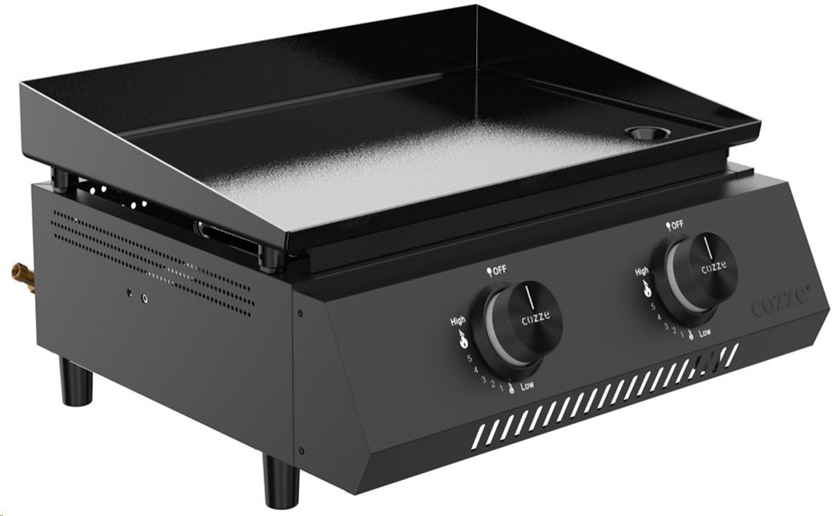Cozze® G-400 Gas Plancha BBQ - 2 Gasbranders - Bakplaat BBQ voor Buiten Koken - Compacte Plancha Grill - 30 mbar - Outdoor Cooking thumbnail 8