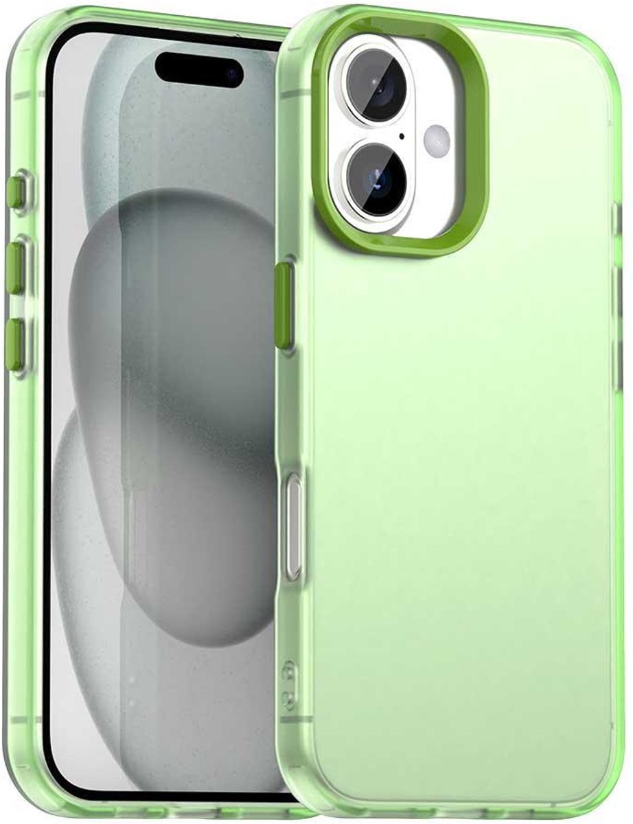Mobigear Hoesje geschikt voor Apple iPhone 17 Telefoonhoesje Hardcase | Mobigear Crystal Backcover | iPhone 17 Case | Back Cover - Groen