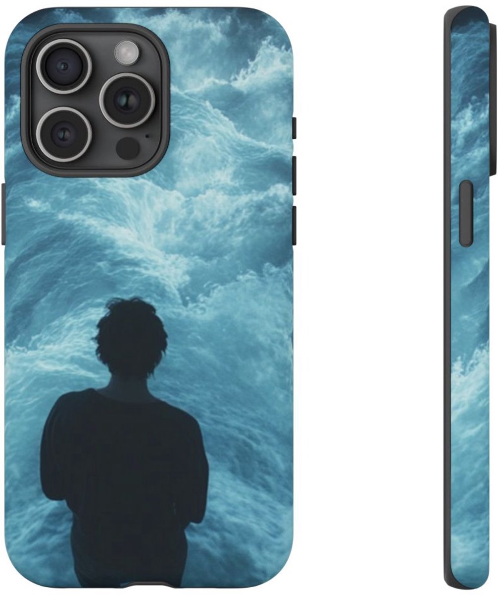 Persoon Voor Draaikolken van Water – Telefoonhoesje Geschikt voor iPhone 15 Pro Max