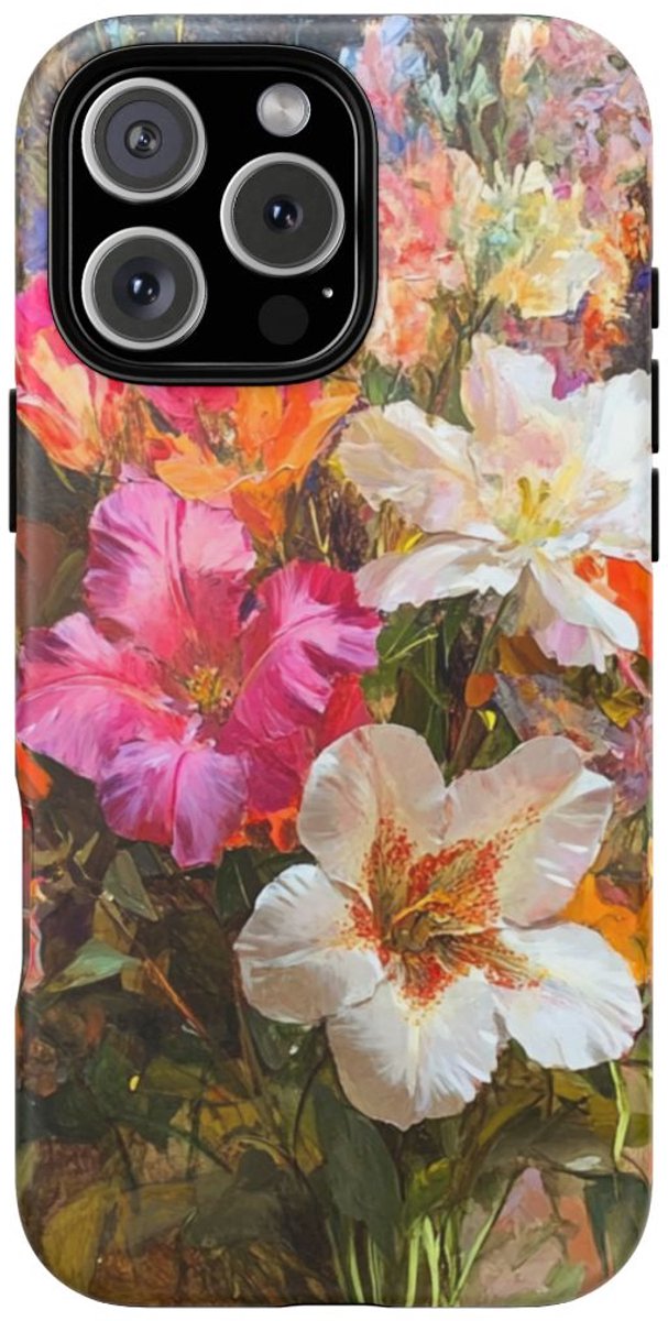 Levendige Bloemenboeket Schildering – Telefoonhoesje Geschikt voor iPhone 16 Pro Max
