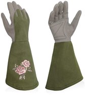 Rozen snoeihandschoenen - werkhandschoenen - tuingereedschap - handschoenen - Doornbestendige handschoenen - Geborduurde tuinhandschoenen - Groen