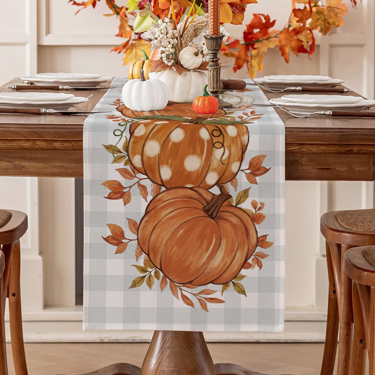 Lot De 40 Serviettes D'Automne 33x33 Cm - Motifs Citrouille Et Feuilles D'Érable - Pour Thanksgiving, Halloween, Décoration De Table