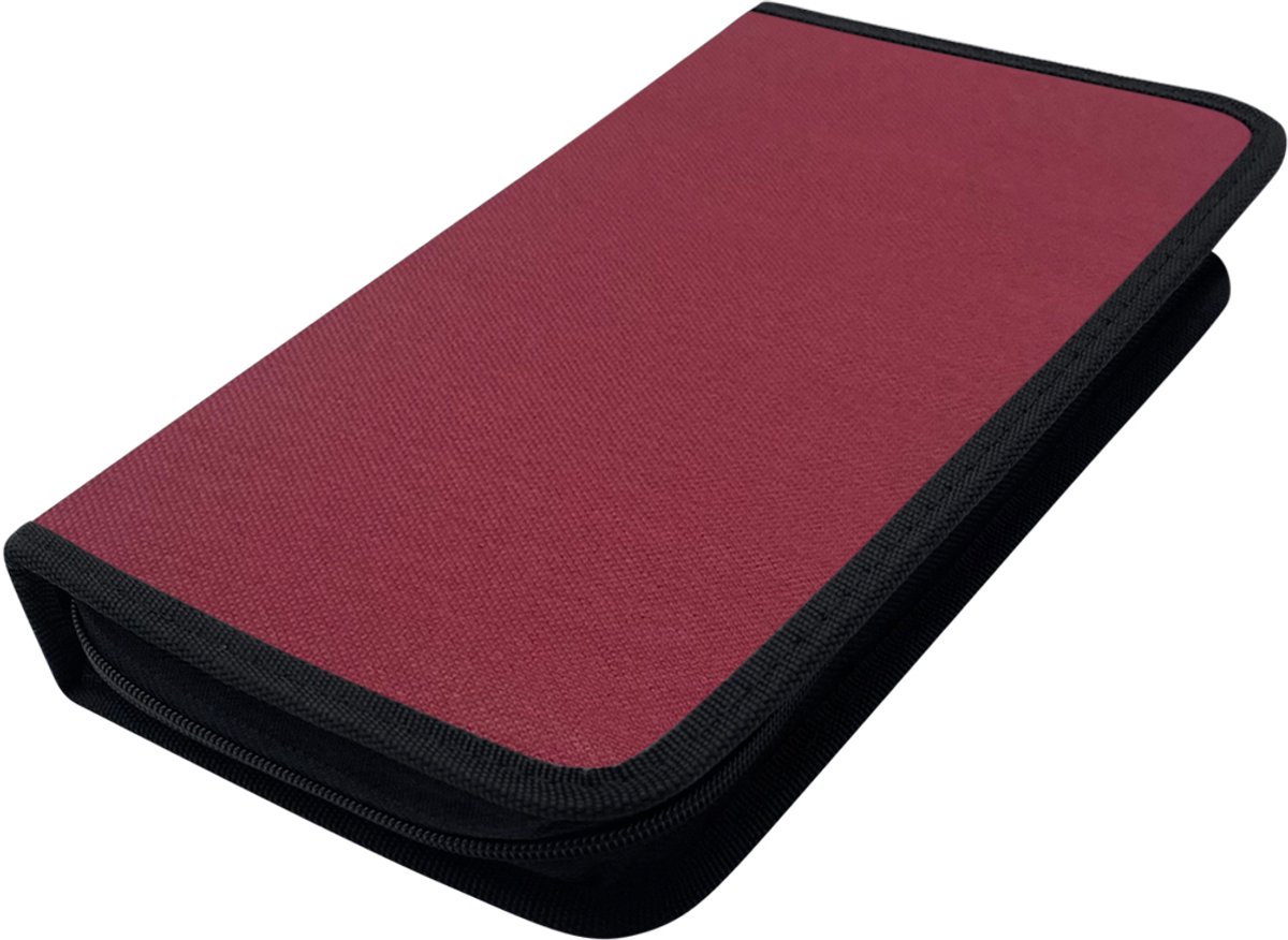 Purepeak CD Hoes Opbergmap - DVD Hoesjes Case - Opslag voor 80 CD's - Auto Map - Rood