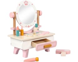Dastium Kids - Speelgoed Kaptafel - Houten Make-up Tafel - Roze Schoonheidssalon - Voor Meisjes