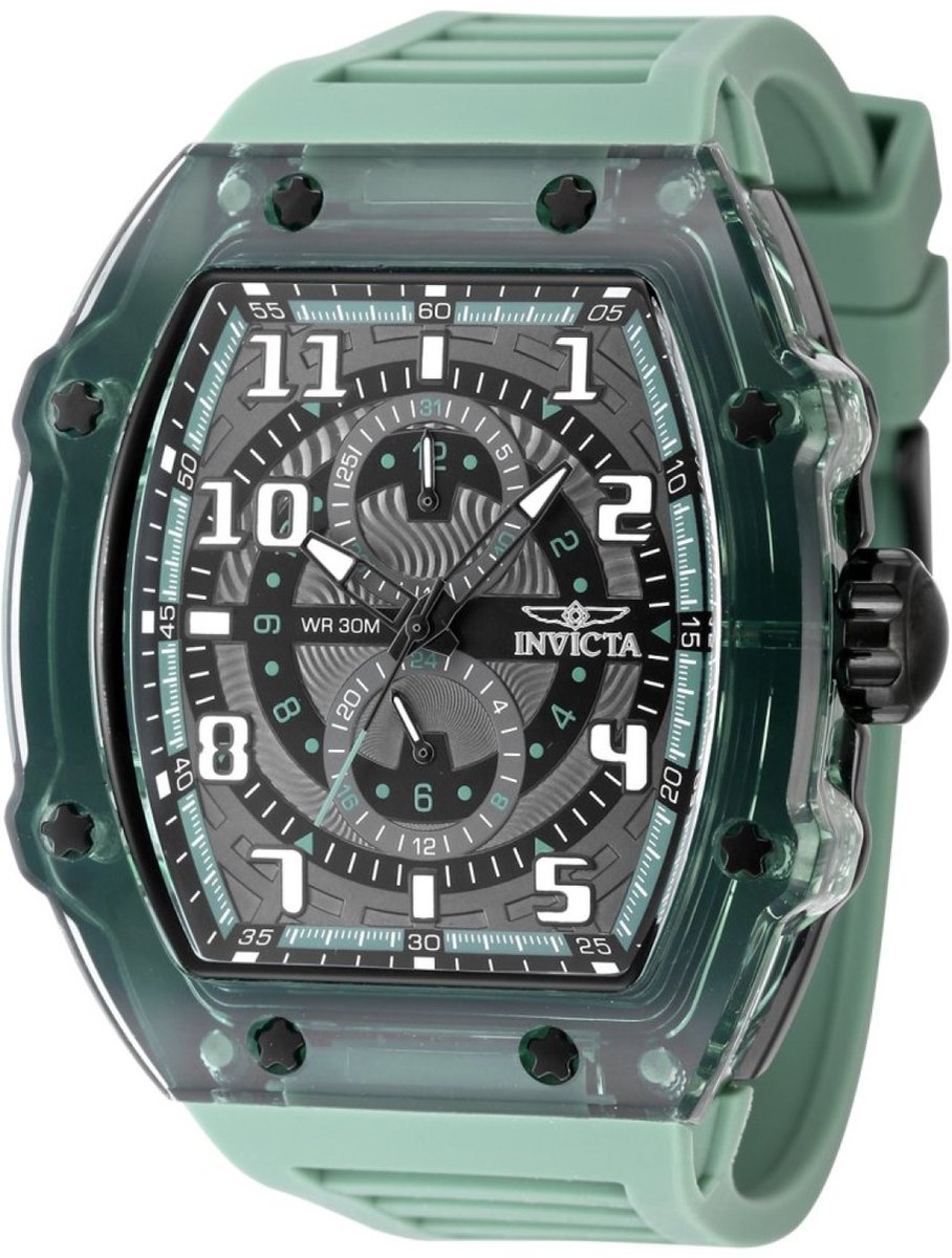 Invicta Invicta Racing 48717 Heren Horloge - Waterdicht - Analoog - Quartz Uurwerk - Plastic met grijze Wijzerplaat - 48mm
