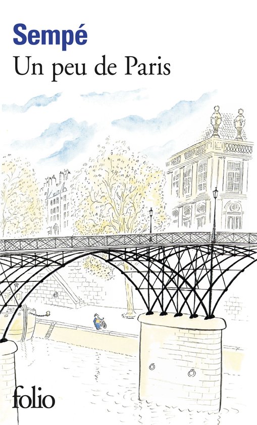 Livre 'Un peu de Paris' par Sempé, avec une illustration d'un pont à Paris.