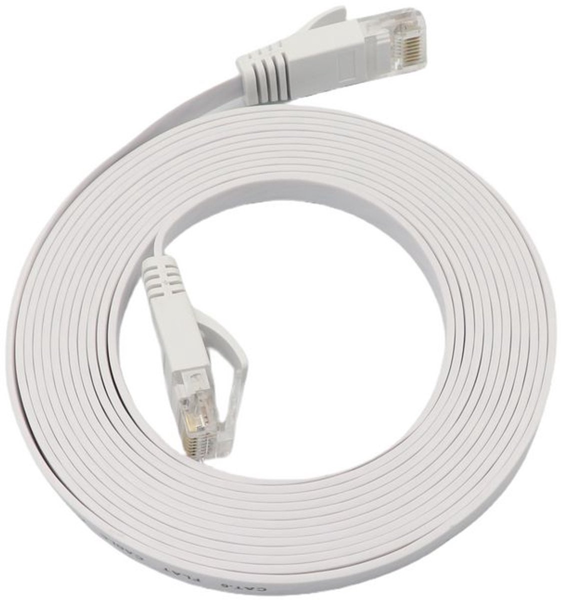 Microconnect V-UTP6A07W-FLAT-LSZH netwerkkabel Wit 7 m Cat6a U/UTP (UTP)
