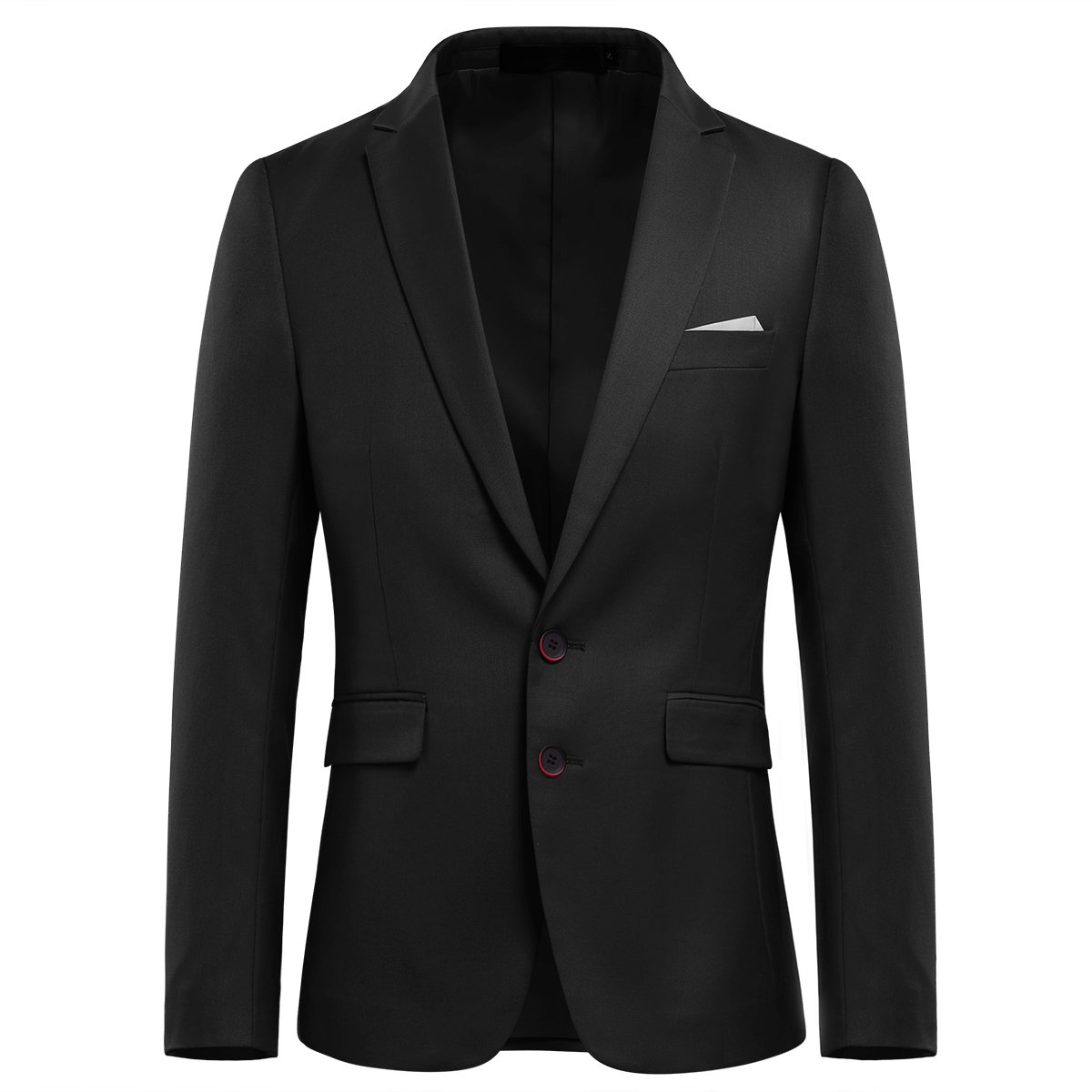 ALLTHEMEN Klassieke Effen Herenblazer - Gekartelde Kraag - L