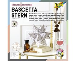 folia vouwbladen Bascetta ster, rood / bedrukt