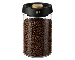 Adore Maison Barista Vacuüm Bewaarpot 1200ml – Luchtdichte Koffiebonen Opslag Pot van Borosilicaatglas – Versheidsbehoud en Vochtbestendig