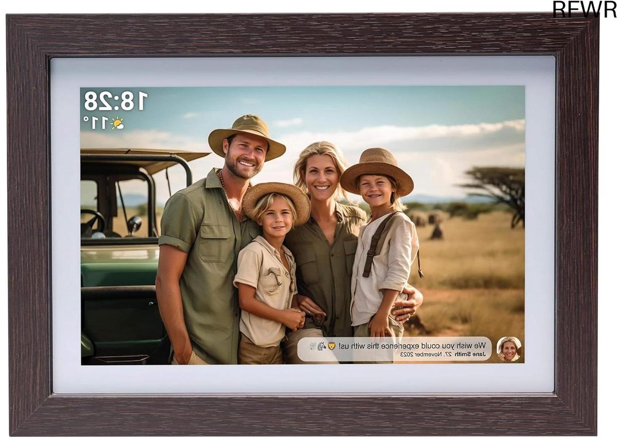 RFWR® Digitale fotolijst 10,1 inch met HD display en Frameo-app