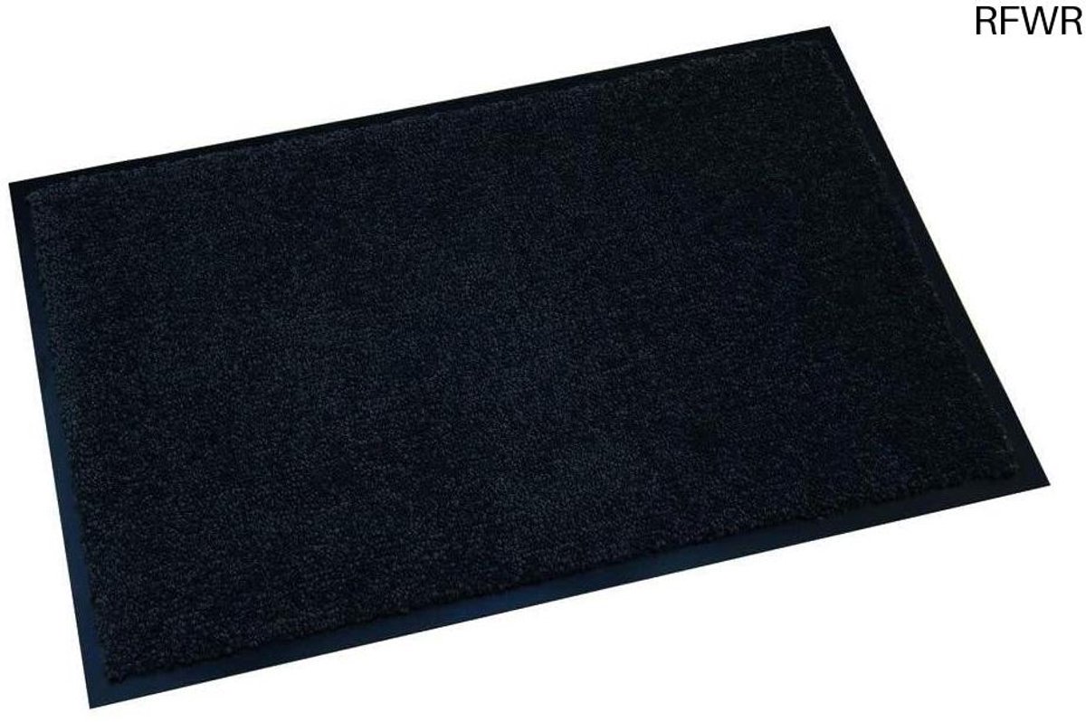 RFWR Droogloopmat Zwart 60x80cm - Antislip en Waterabsorberend