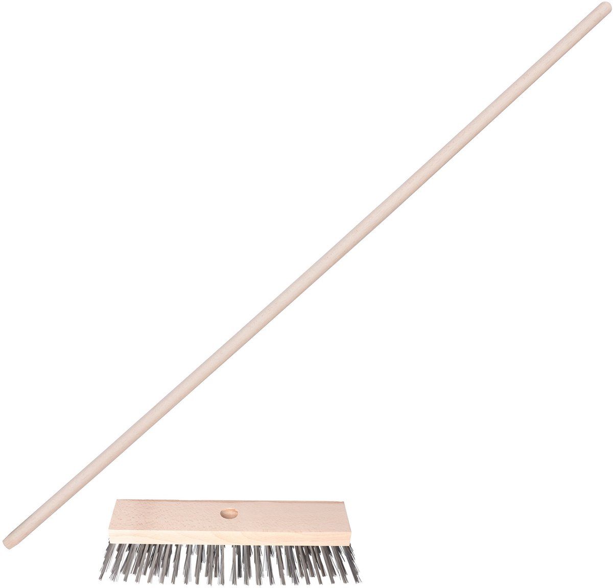 Sorex Staaldraad bezem - kop 30 cm - steel 130 cm - onkruid bezem - buiten