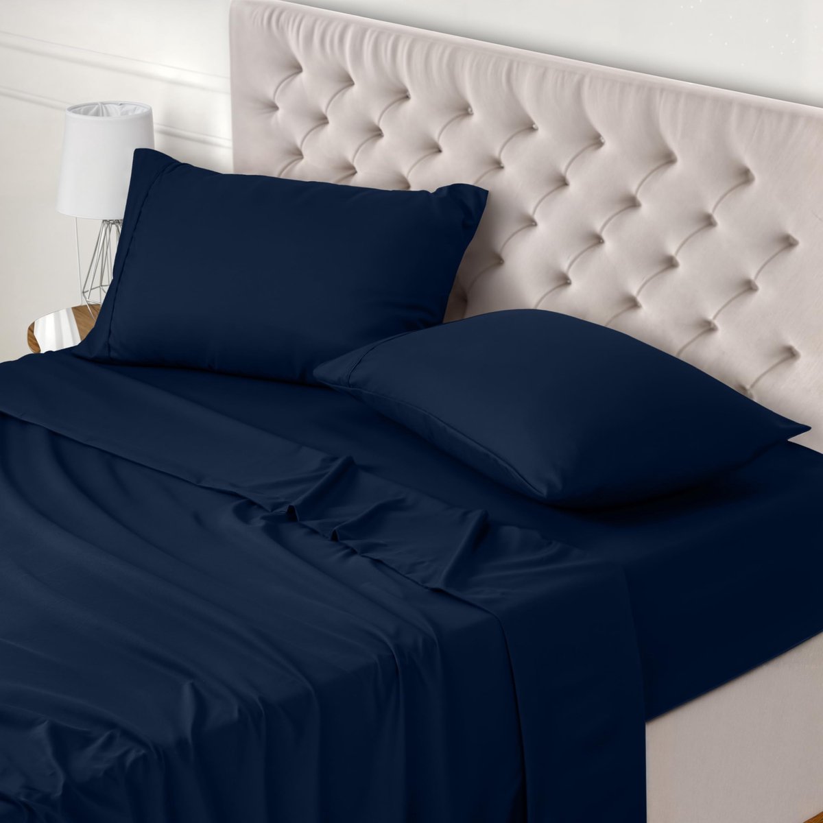 Ibenzoa® Complete 4-delige bedlaken set met microvezel materiaal voor ultiem comfort