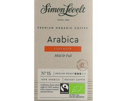 Simon Levelt Bio Oploskoffie 100% Arabica - 3 x 100 gr - Voordeelverpakking