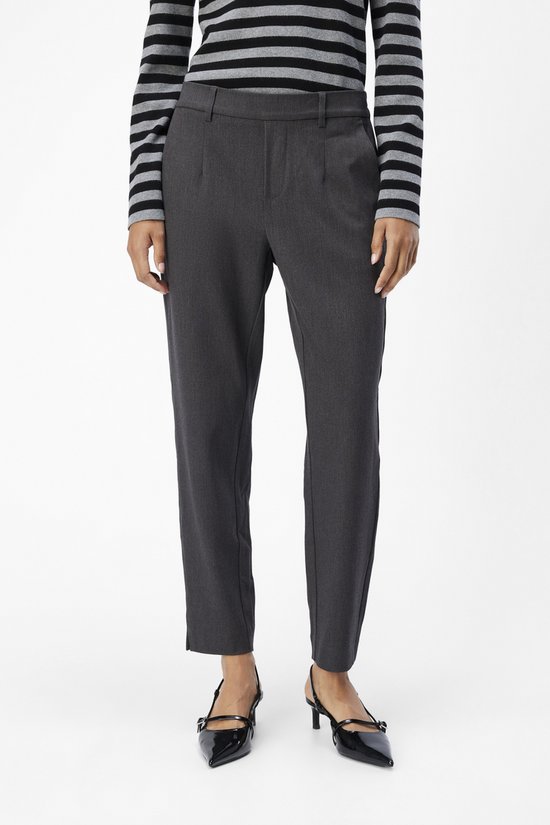 Object Objlisa Slim Pant Broeken Dames - Grijs - Maat 40