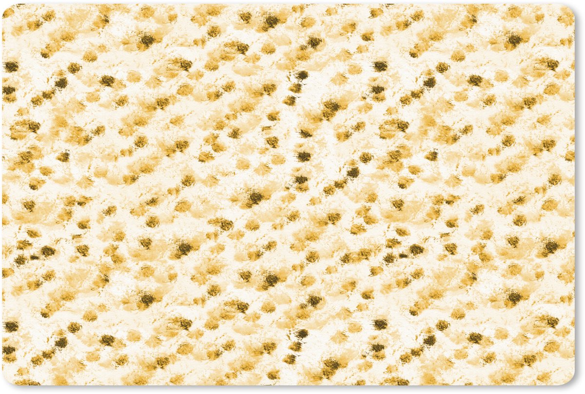 Muismat 27x18 cm - Mousepad Olie - Verf - Texturen - Beige - Muismatten