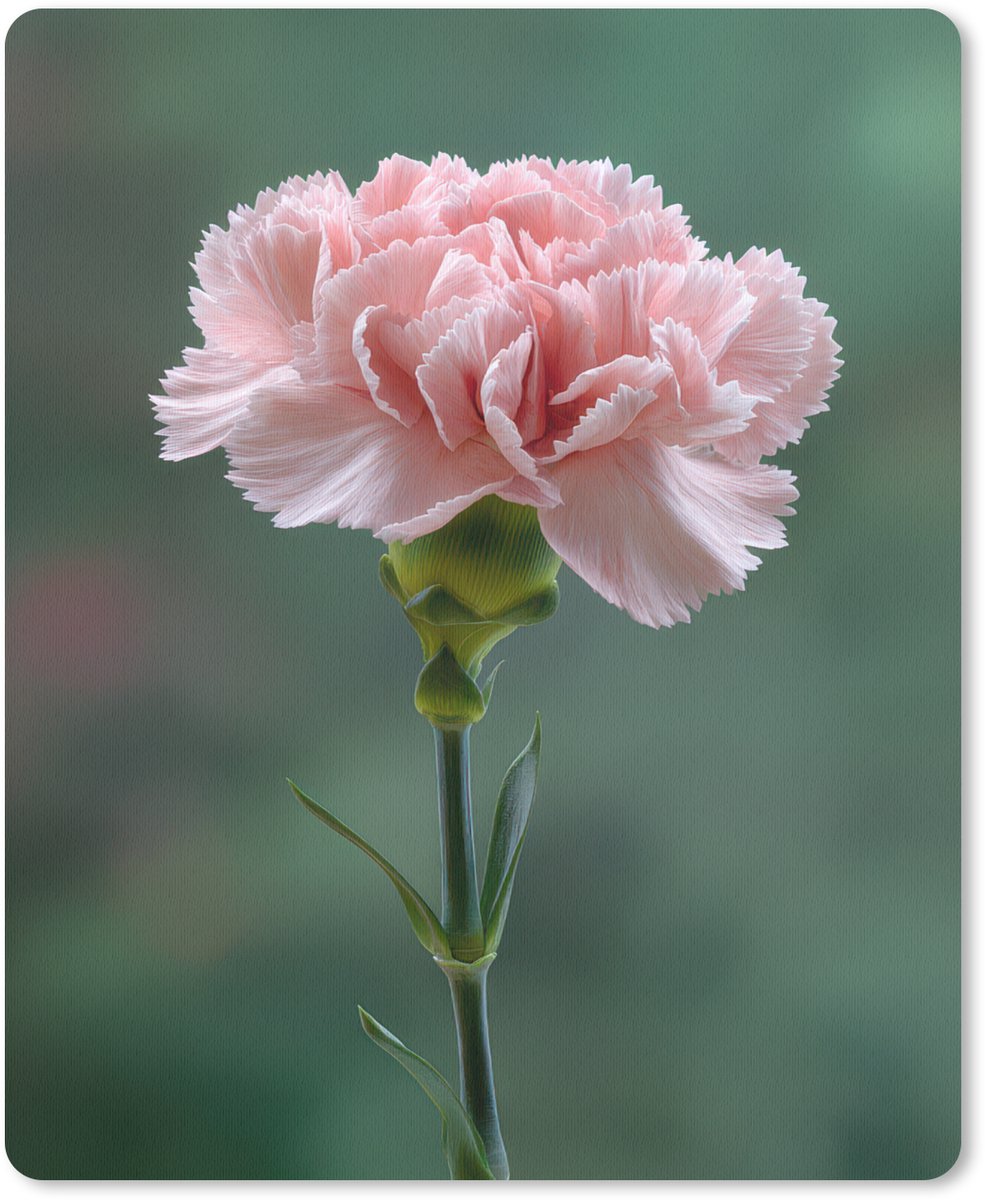 Muismat 19x23 cm - Mousepad Anjer - Roze - Bloemblaadjes - Muismatten