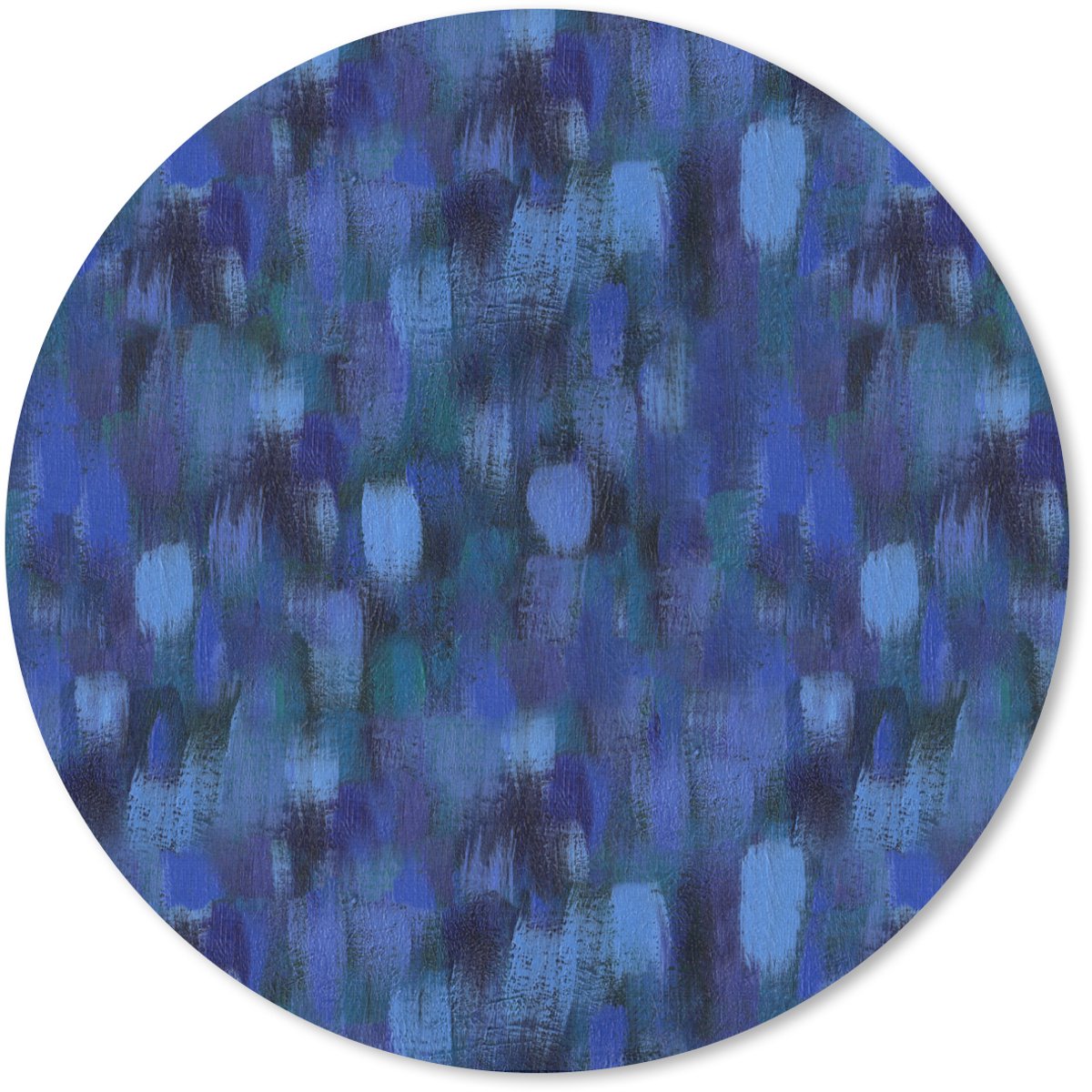 Muismat rond 50x50 cm - Mousepad Vloeiend - Verfstrepen - Kleuren - Ronde muismatten