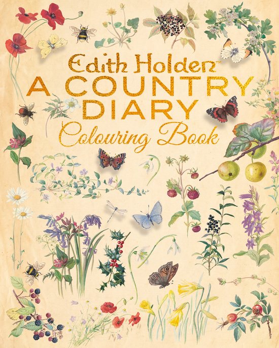 Arcturus Classic Nature Colouring- Edith Holden: A Country D ... - cover