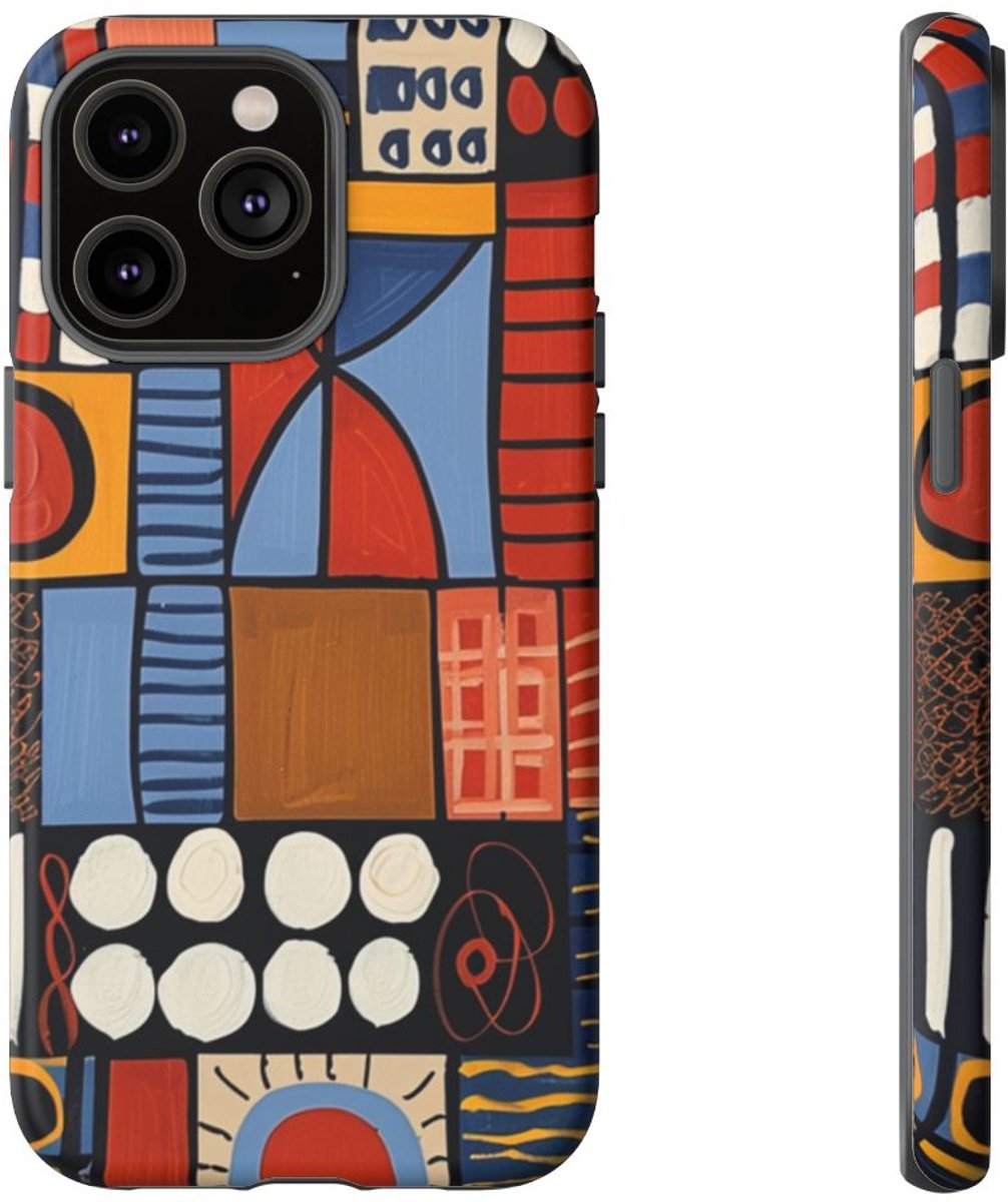 Kleurrijk Geometrisch Patroon – Telefoonhoesje Geschikt voor iPhone 14 Pro Max