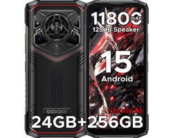 DOOGEE Blade 20 Pro - Robuuste Smartphone - Robuuste Telefoon - 24GB RAM + 256GB ROM（2TB/TF) - 11800mAh/18W - 6.6 Inth HD+ IPS+90Hz - 125dB Luidsprekers - Nachtzichtcamera - Face ID - Triple card slot - Rood