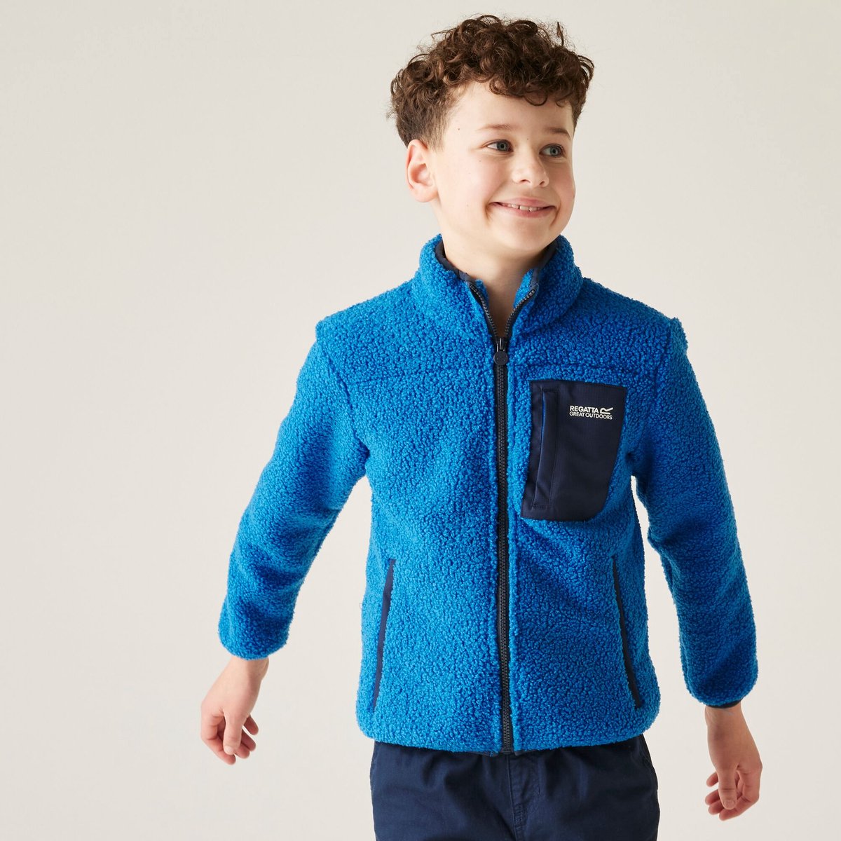 Frankie warm isolerend teddy fleece vest voor kinderen Multicolor