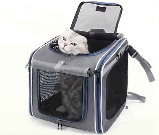 Panier avant pour chien - Panier pour chien et sac de vélo pour chien - Zwart - Panier pour chat - Panier pour chat - Sac à dos portable pour animaux de compagnie - Convient aux vélos électriques