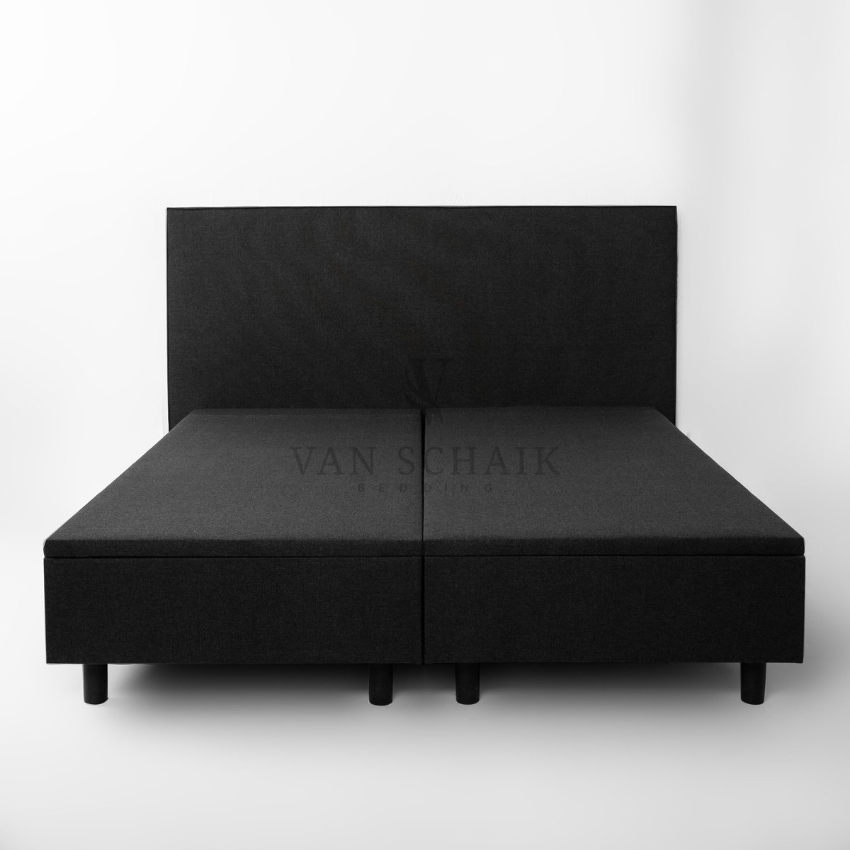 van Schaik Bedding Opbergboxspring sam 120x220 - van Schaik Bedding - Zonder Matrassen Antraciet