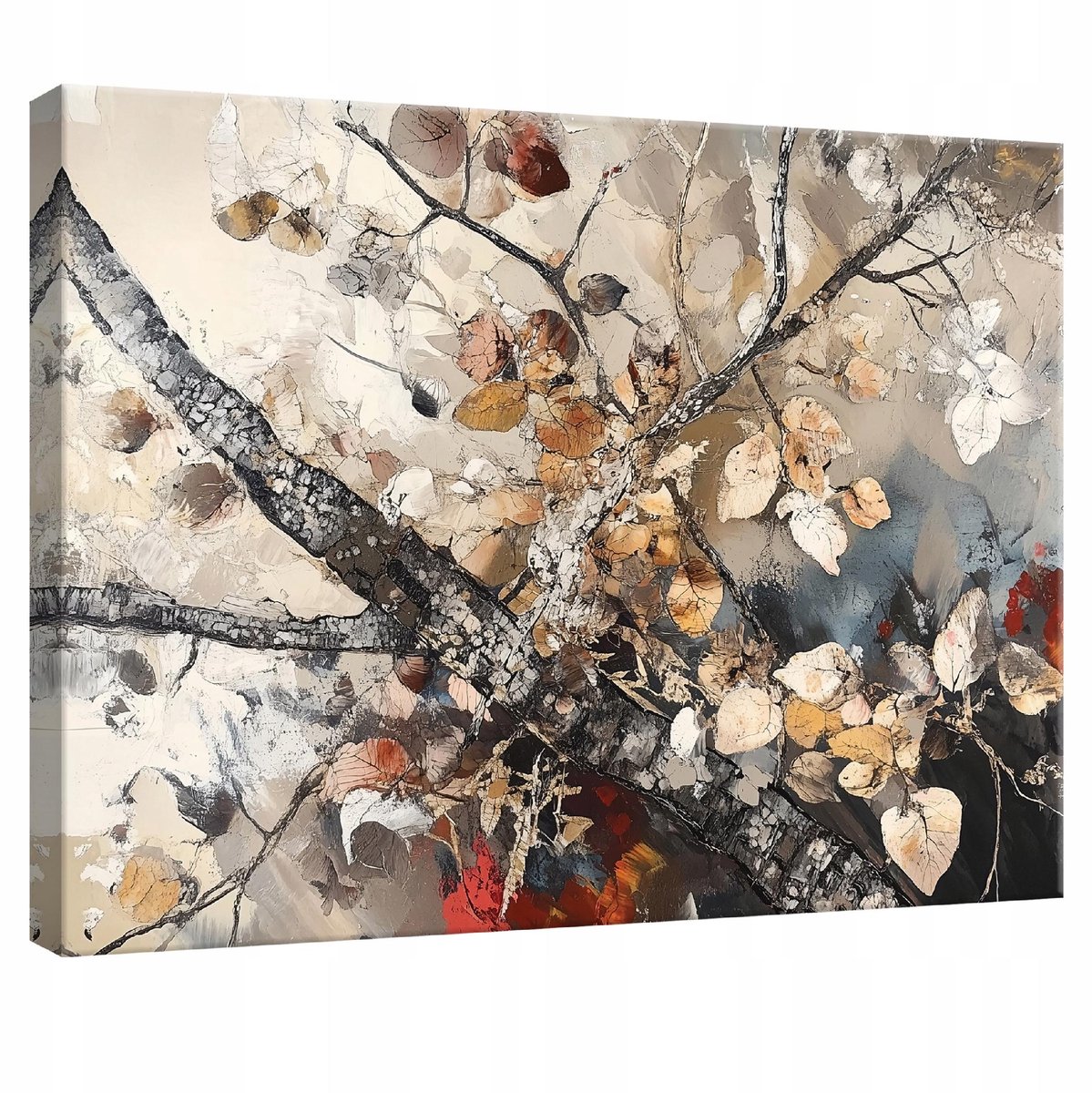WALLARENA Canvas schilderij - 120x80 cm - abstracte boom voor slaapkamer, woonkamer, keuken multikleurig