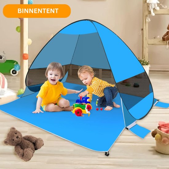 Strandtent UV Bescherming - Strandparasol Pop Up - Blauw — afbeelding 3