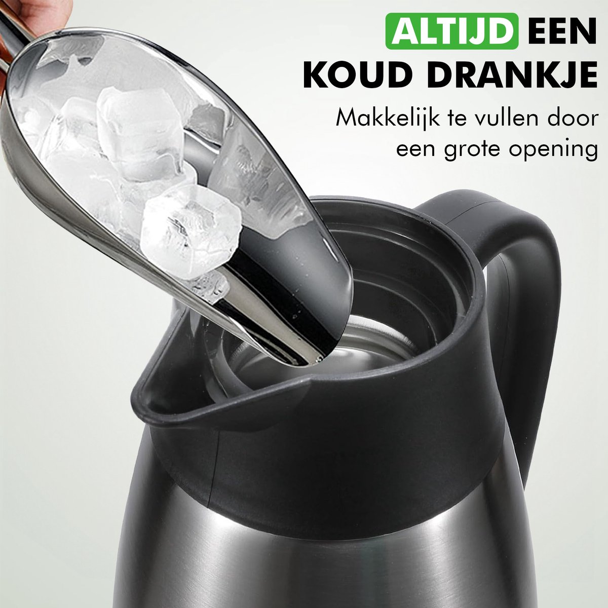 Travelhawk Thermoskan - 1.5 Liter - Isoleerkan - Grijs - Koffie - Thee - Voor warme en koude dranken — cadeau in Koken & Dineren - foto 2