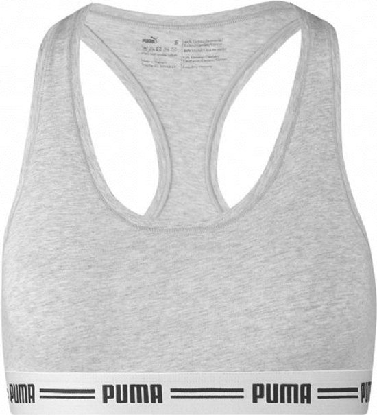PUMA PUMA WOMEN RACER BACK TOP 1P HANG Soutien-gorge femme - gris chiné - Taille S
