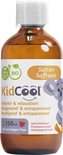 Bruine fles met KidCool logo, "100% Natuurlijk BIO" en afbeelding van een koala. Bevat 150 ml frambozensmaak.