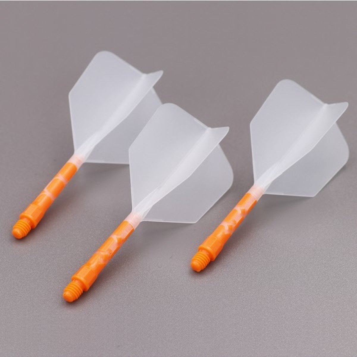 Cuesoul - ROST T19 Integrated Dart Flights - Big Wing - Clear Orange M