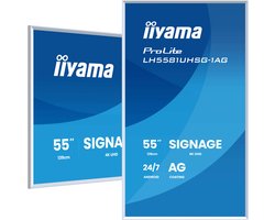 iiyama LH5581UHSG-1AG beeldkrant Digitale signage flatscreen 138,7 cm (54.6″) Wifi 500 cd/m² 4K Ultra HD Wit Type processor Android 24/7