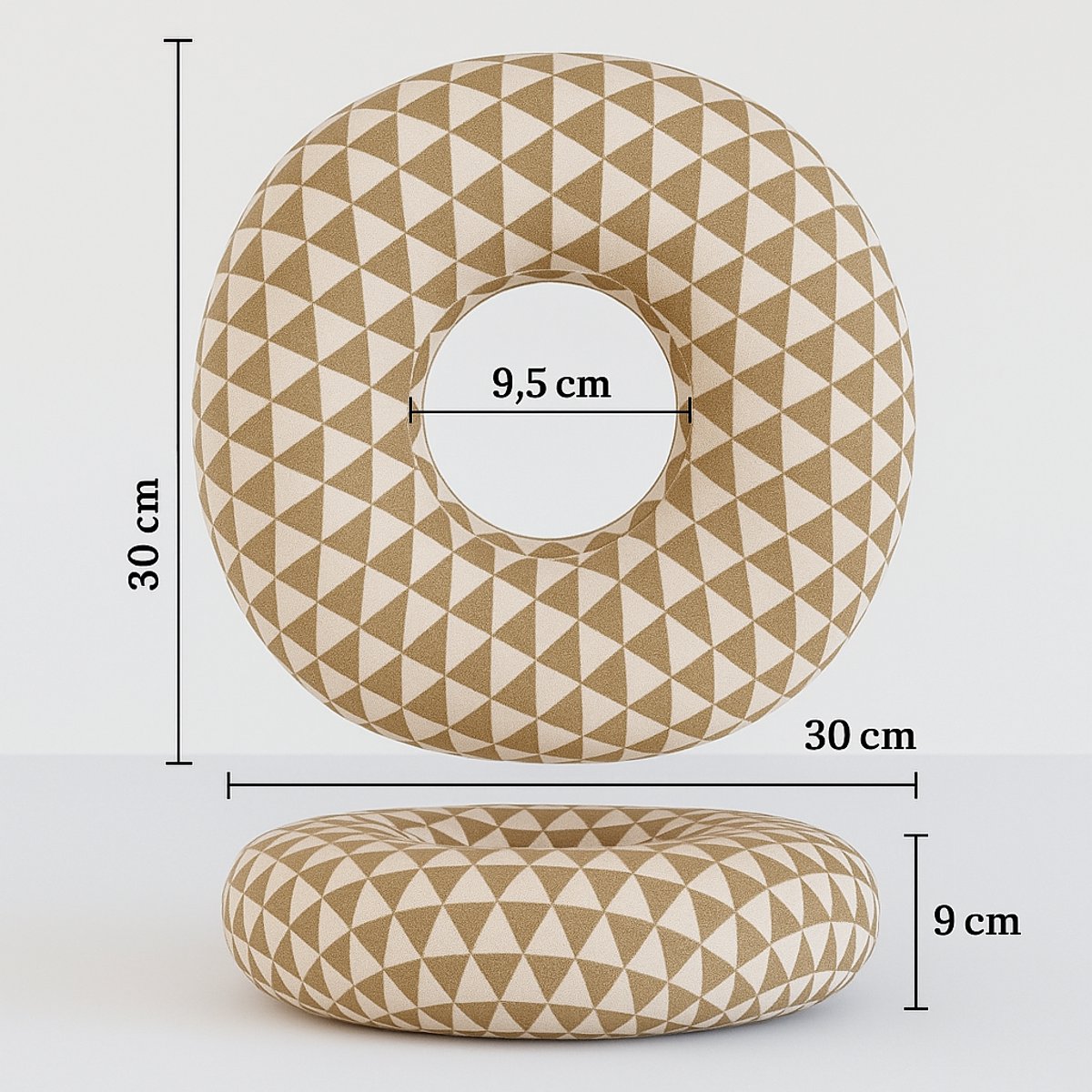 Magnico® Piercing Kussen - Donut kussen - Bruin-Wit - Comfortabel - Kussen met gat - Ringkussen - Oor - Oorkussen - Bevordert betere genezing – Hoogwaardig materiaal - Pasen - Moederdag - Cadeau — cadeau in Verzorging - foto 2