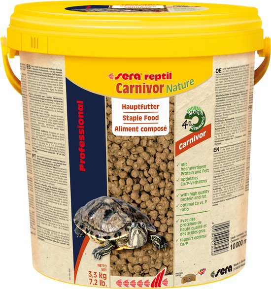 Sera Reptil Professional Carnivor Nature reptielenvoer voor waterschildpadde 3.800ML