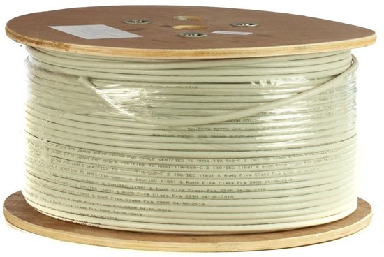 Câble internet DANICOM CAT6 UTP 500 mètres op rol rigide - LSZH (B2ca) - câble réseau