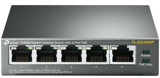 TP-Link TL-SG1005P - Netwerkswitch - Unmanaged - PoE - 5-Poorts