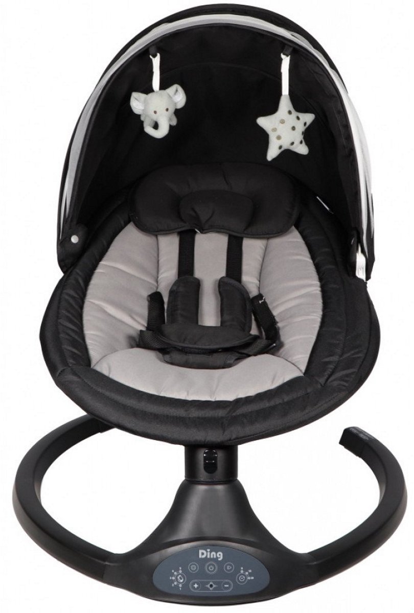Ding Hugg Swing Babyschommel - Zwart - Draaibare babyswing - Met Muziek en Bluetooth — afbeelding 2